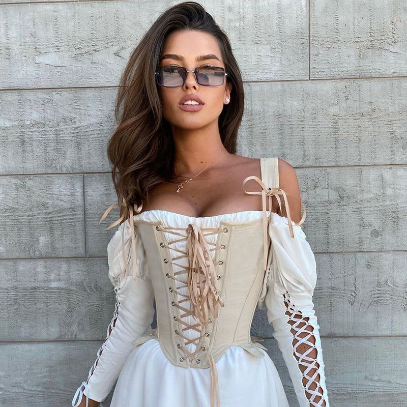 dress with corset top